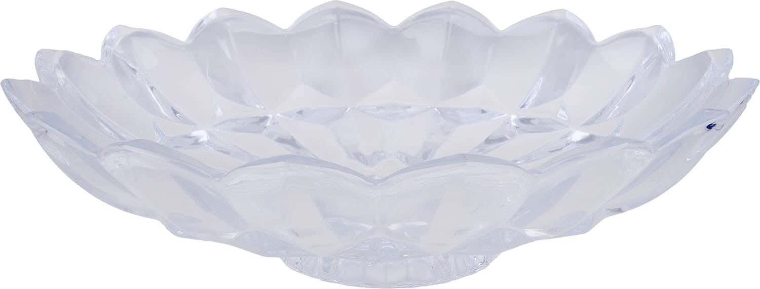 Round Glass Fruit Plate, 33 cm - Clear