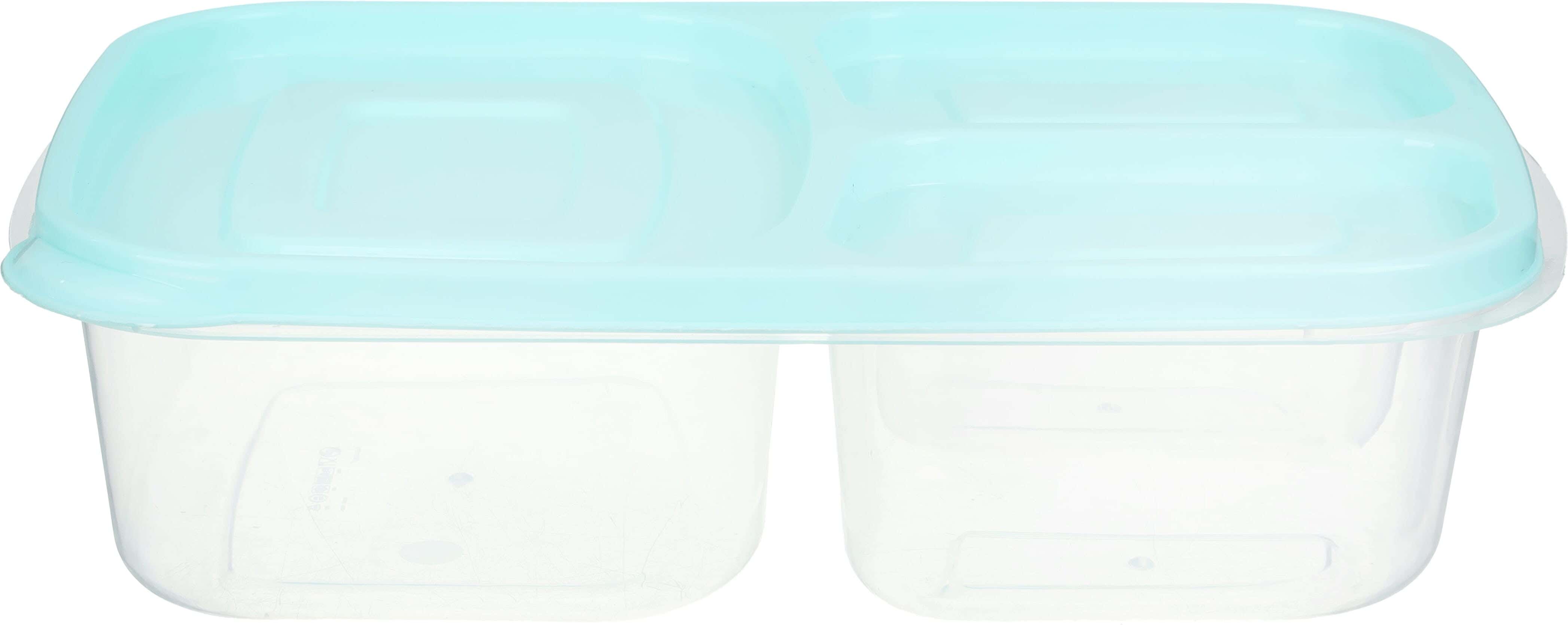 El Hoda Refrigerator Box, 3 Eyes, 2.2 Liter - Turquoise Clear