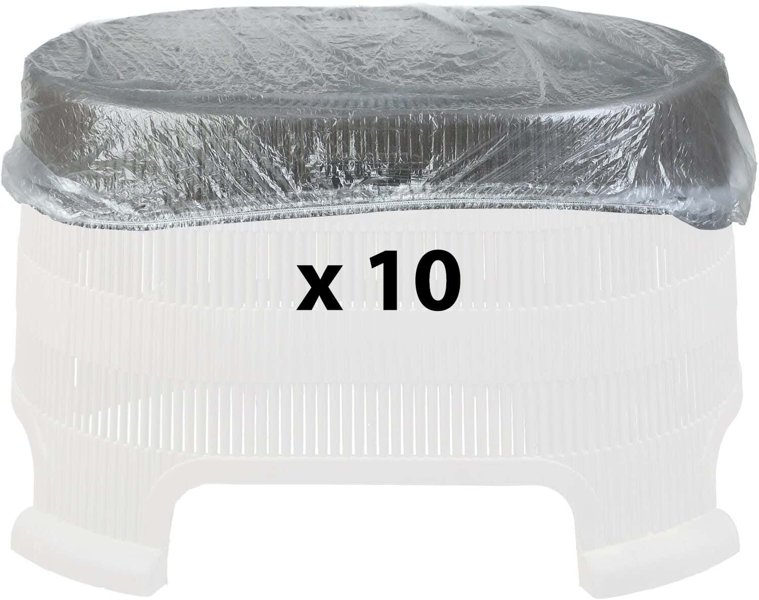 Plastic Tablecloth Set, 10 Pieces, 160×220 cm - Clear