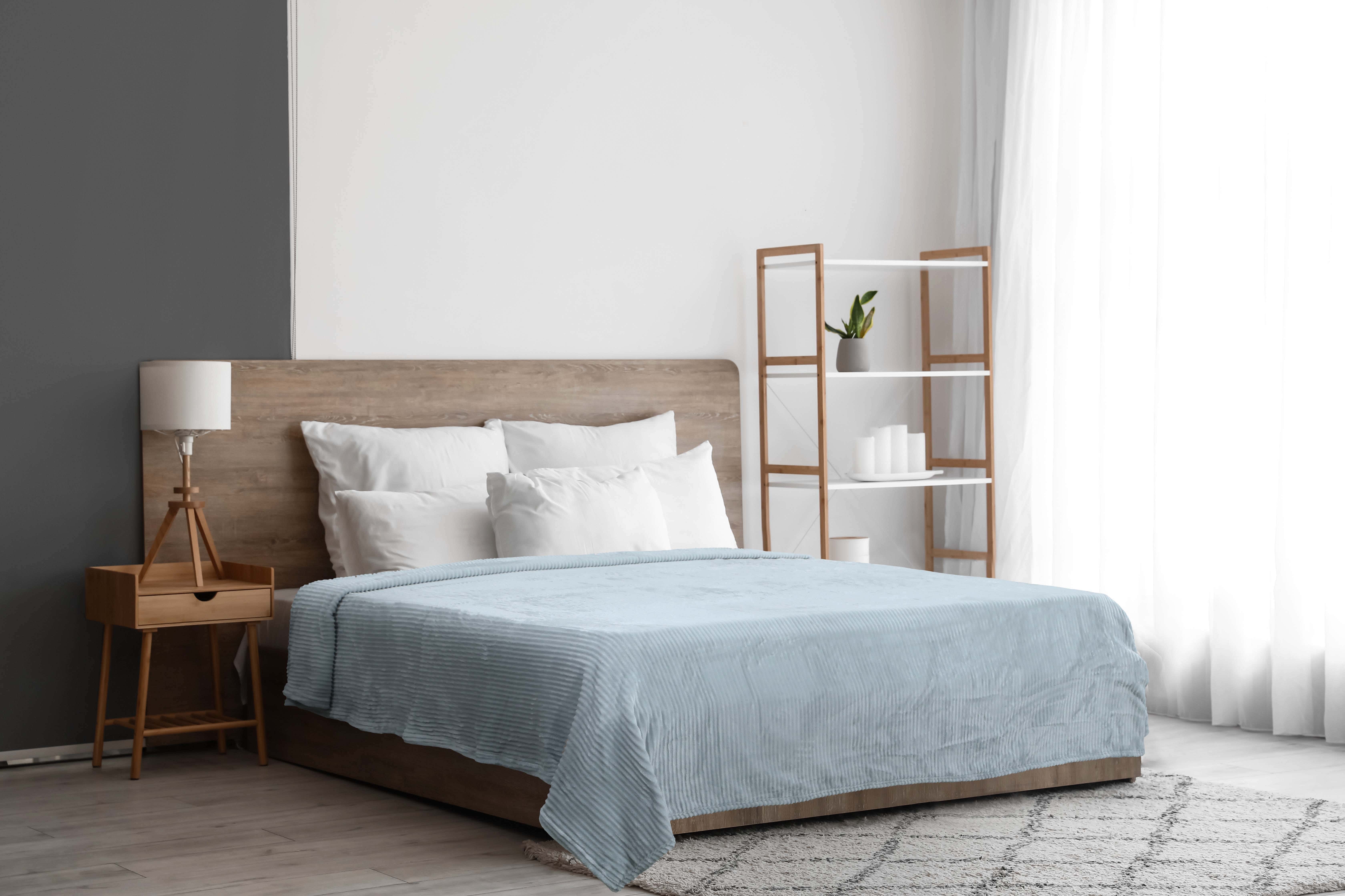 Morano Velvet Bed Heater, 220×240 cm, 1500 gm - Light Grey