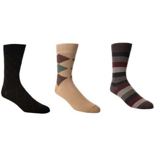 Men's 3-Piece Sock Set, Size 40-45, Cotton - Multicolor