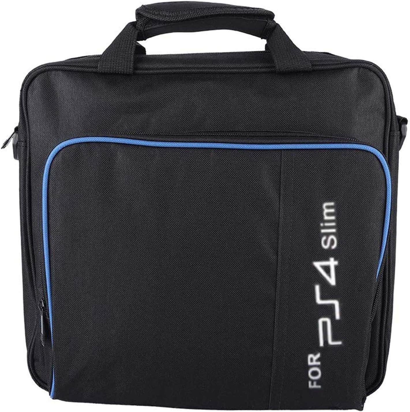 Taslar Waterproof Shockproof Travel Shoulder Bag for PlayStation 4 Slim - Black