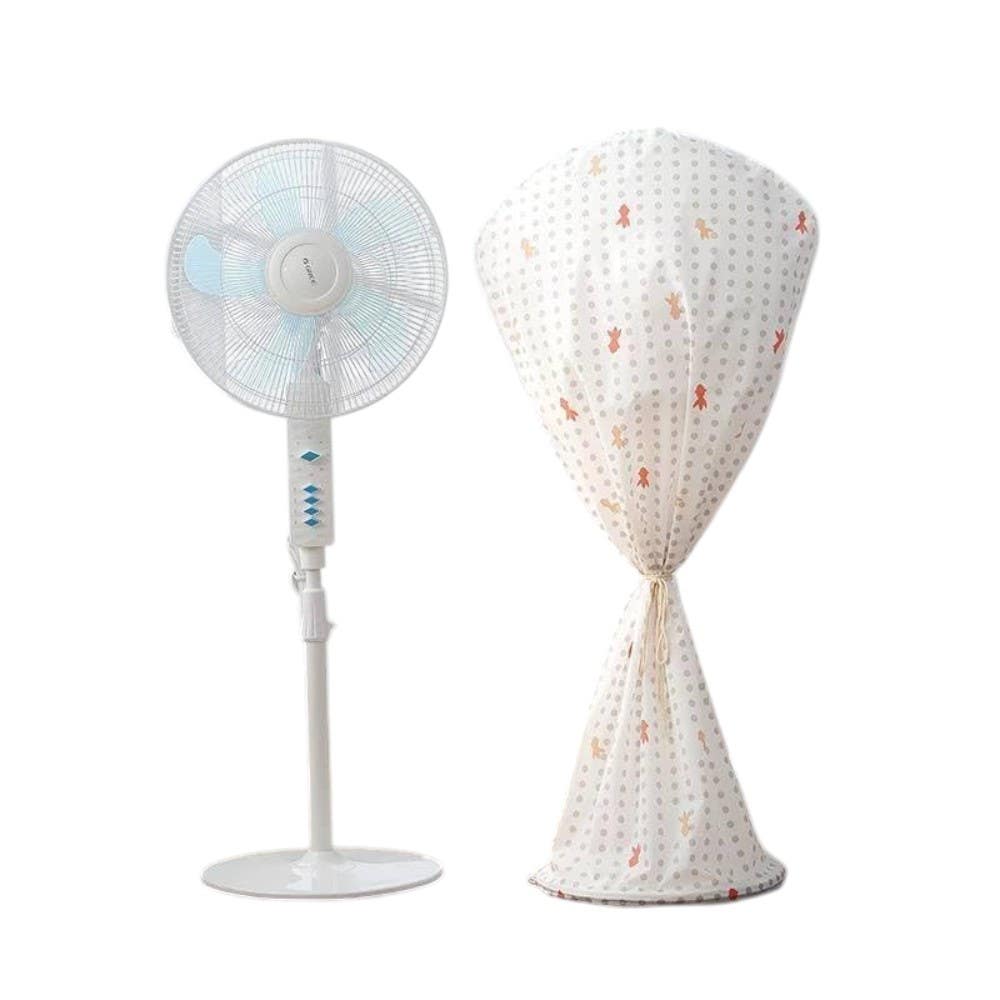 Pastoral Style Fabric Fan Dust Cover - White