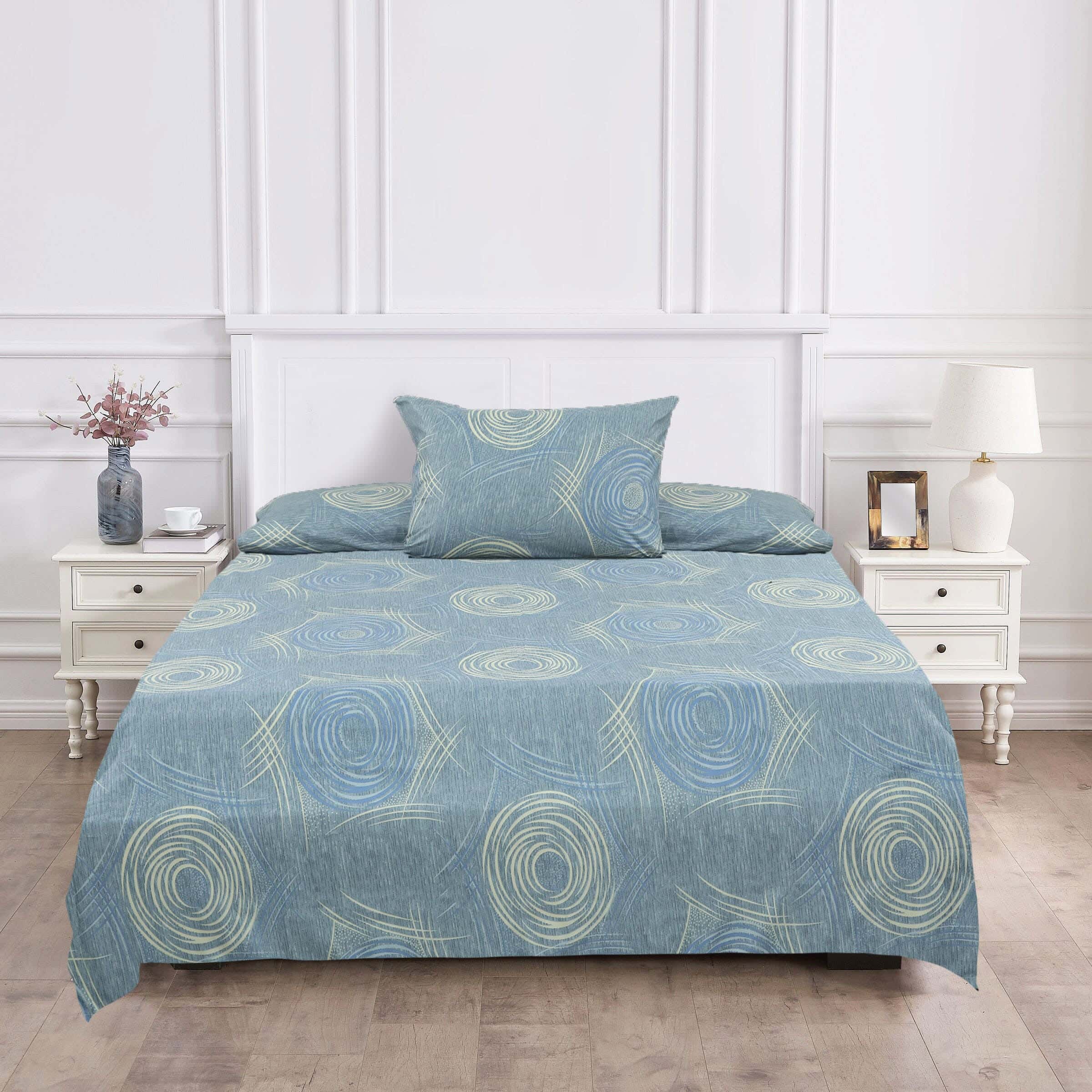For Furniture Microfiber Bed Sheet Set Youth, 6 Pieces, 240×190 cm, 2400 gm - Petrol
