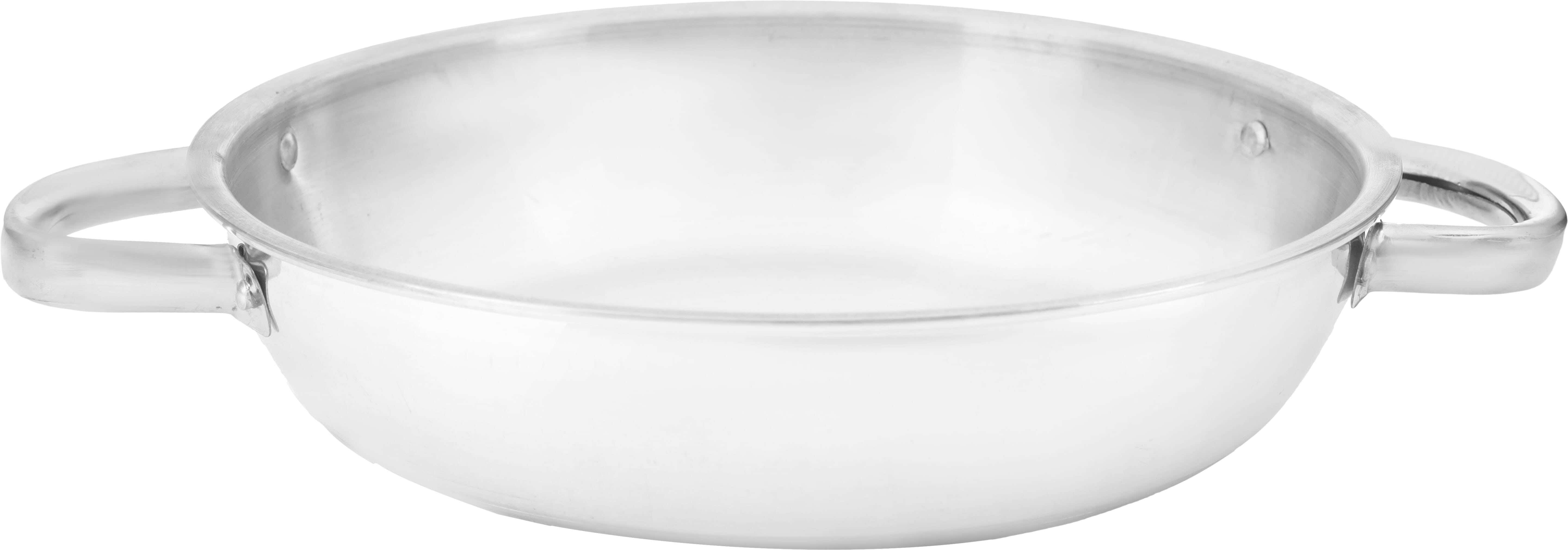Abdeen Aluminum Frying Pan, Stainless Steel Handle, 24 cm - Silver