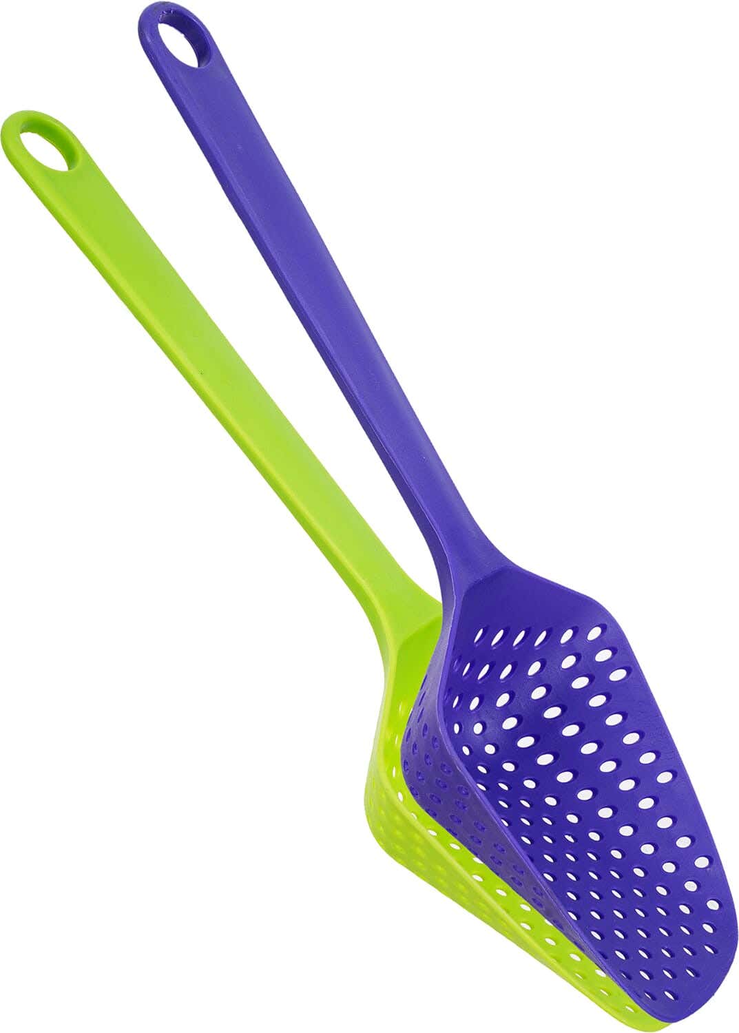 Winner Plast Plastic Pasta Carrier Set, 2 Pieces, 30 cm - Green Purple