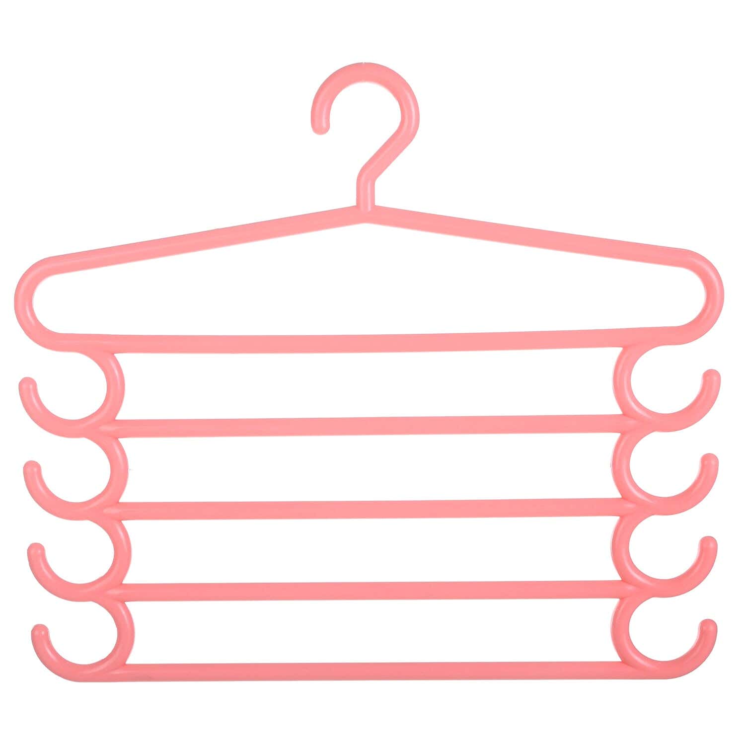 Plastic Pants Hanger, 5 Levels, 35 cm - Light Orange