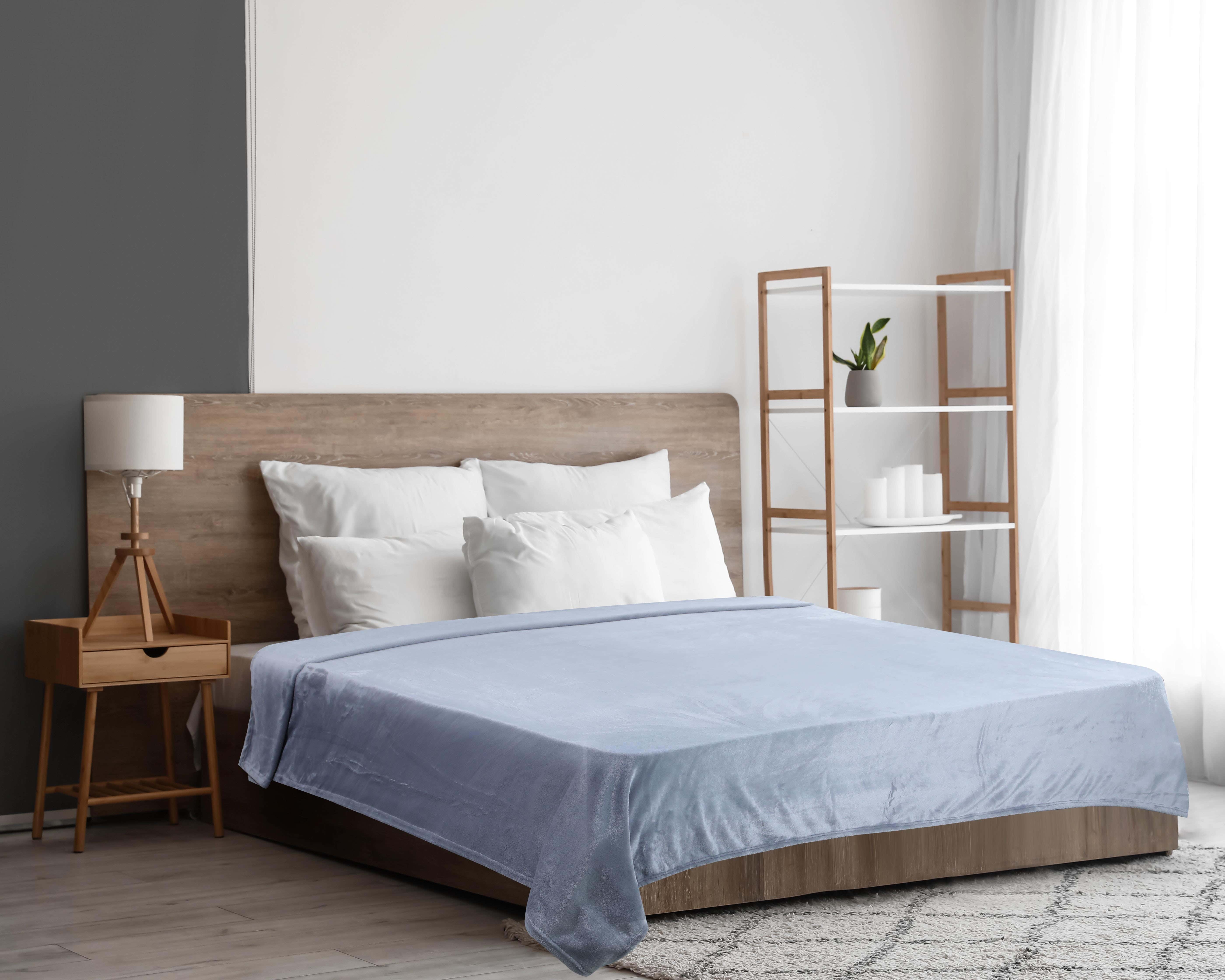 Dream Bed Velvet Bed Heater, 220×240 cm, Approximately 1700 grm - Grey