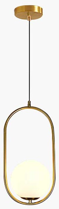 Steel Modern Ceiling Chandelier, 1 Bulb, 60x30 cm - Gold