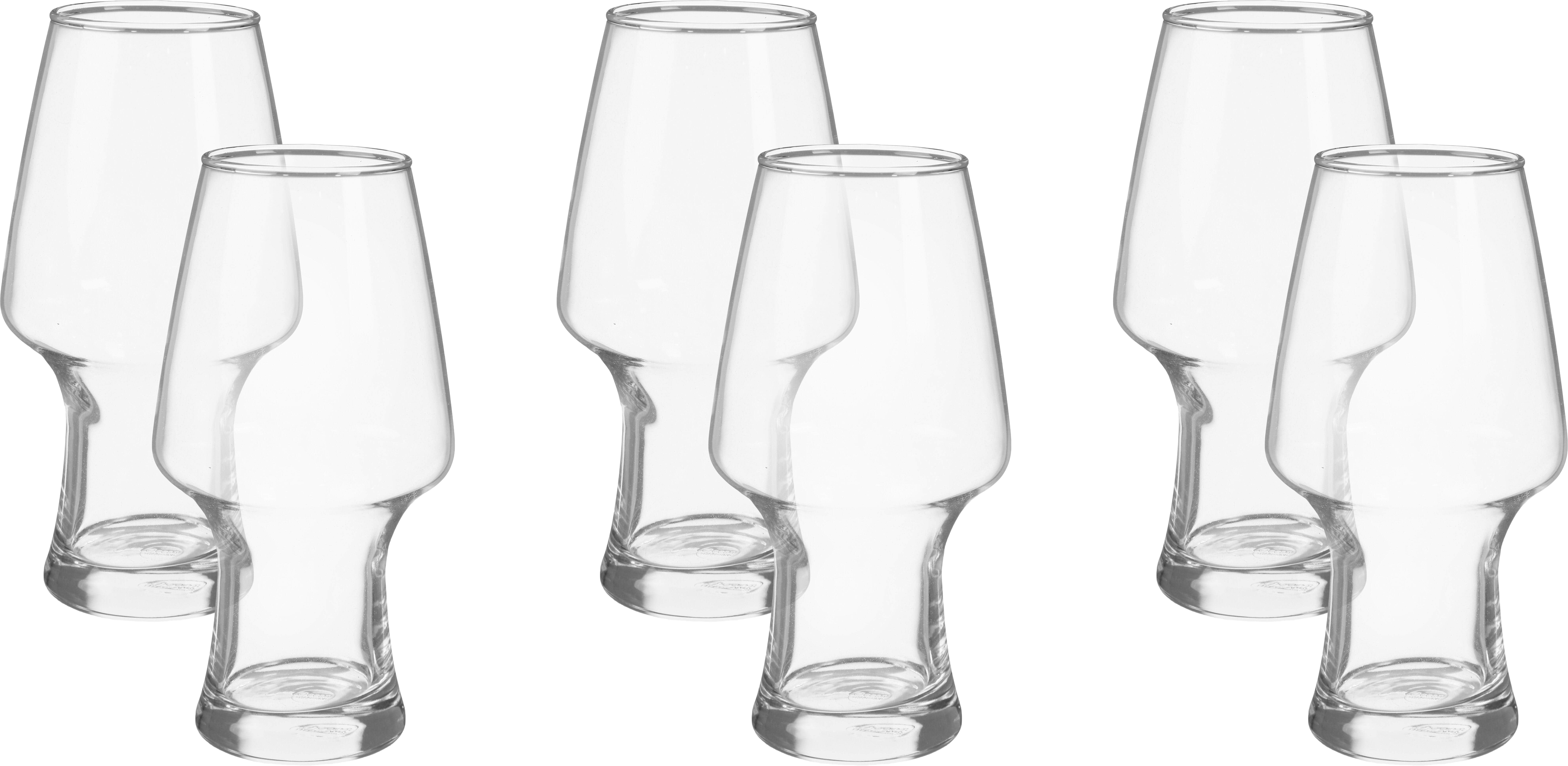 Ocean Glass Juice Cup Set, 6 Pieces, 565 ml - Clear