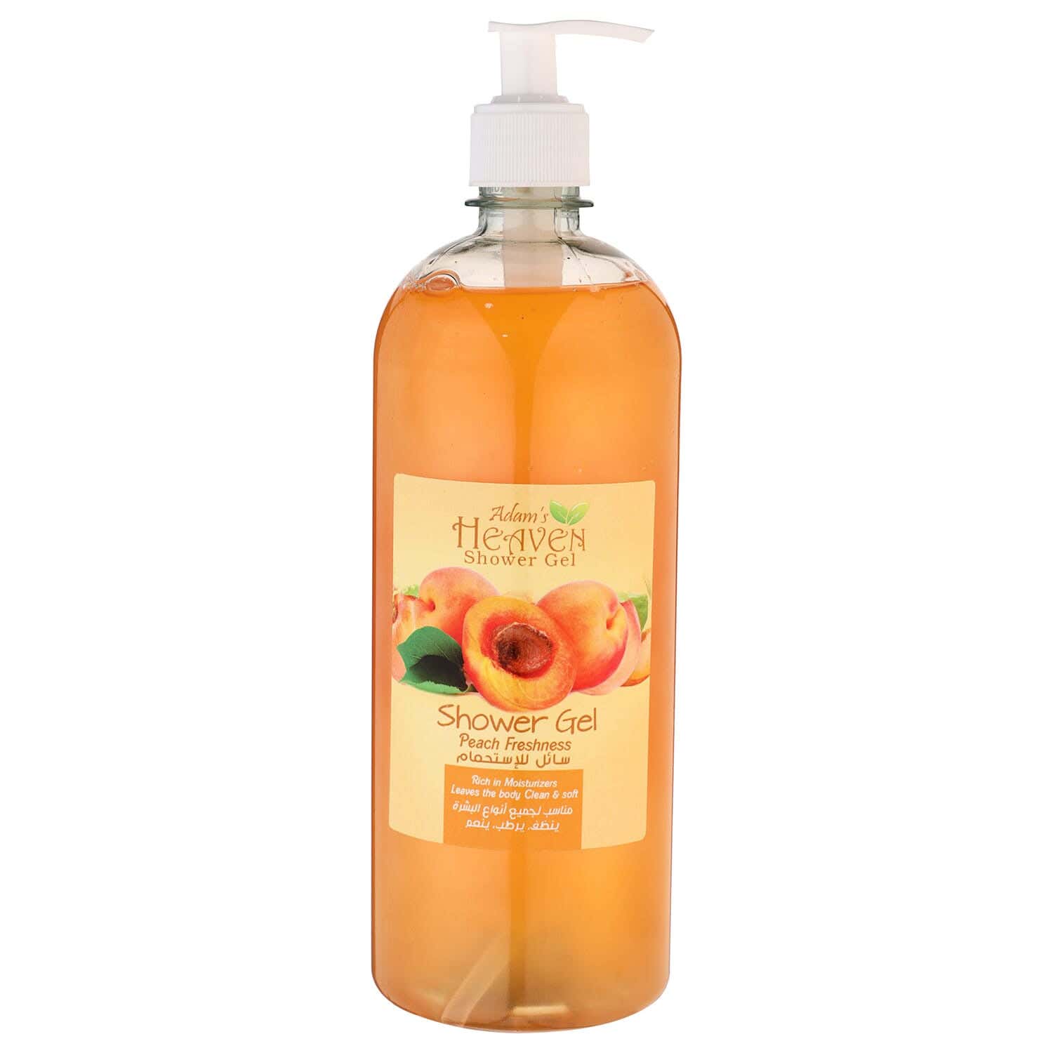 Adams Heaven Shower Gel, peach Scent, 1000 ml - Orange