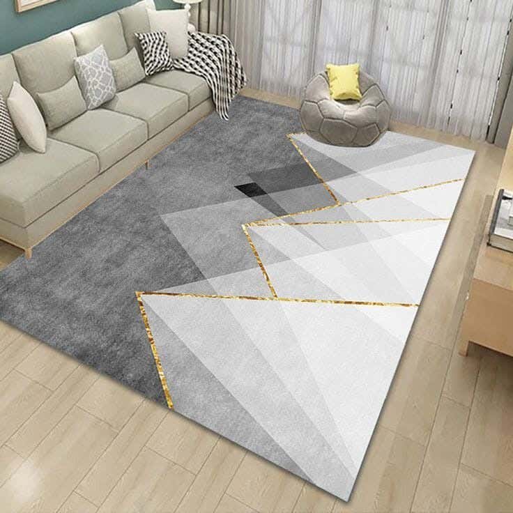 Line Sleep Dots Fabric Carpet protector, 160x250 cm - Multicolor