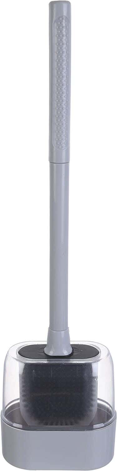 Weazy Silicone With base Toilet Cleaning Brush, 35 cm - Grey