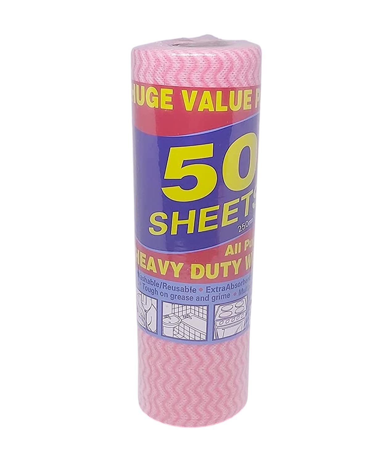 Multi-Use Paper Towels, 50 Sheets - Pink