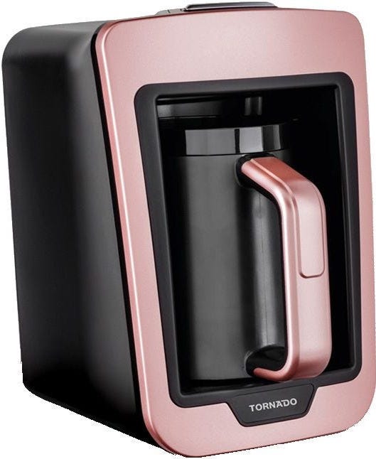 Tornado TCME-100 RS Automatic Turkish Coffee Maker, 330 ml - Black Rose