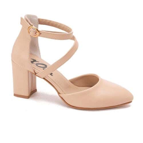XO Style Leather Sandal With Heels For Women