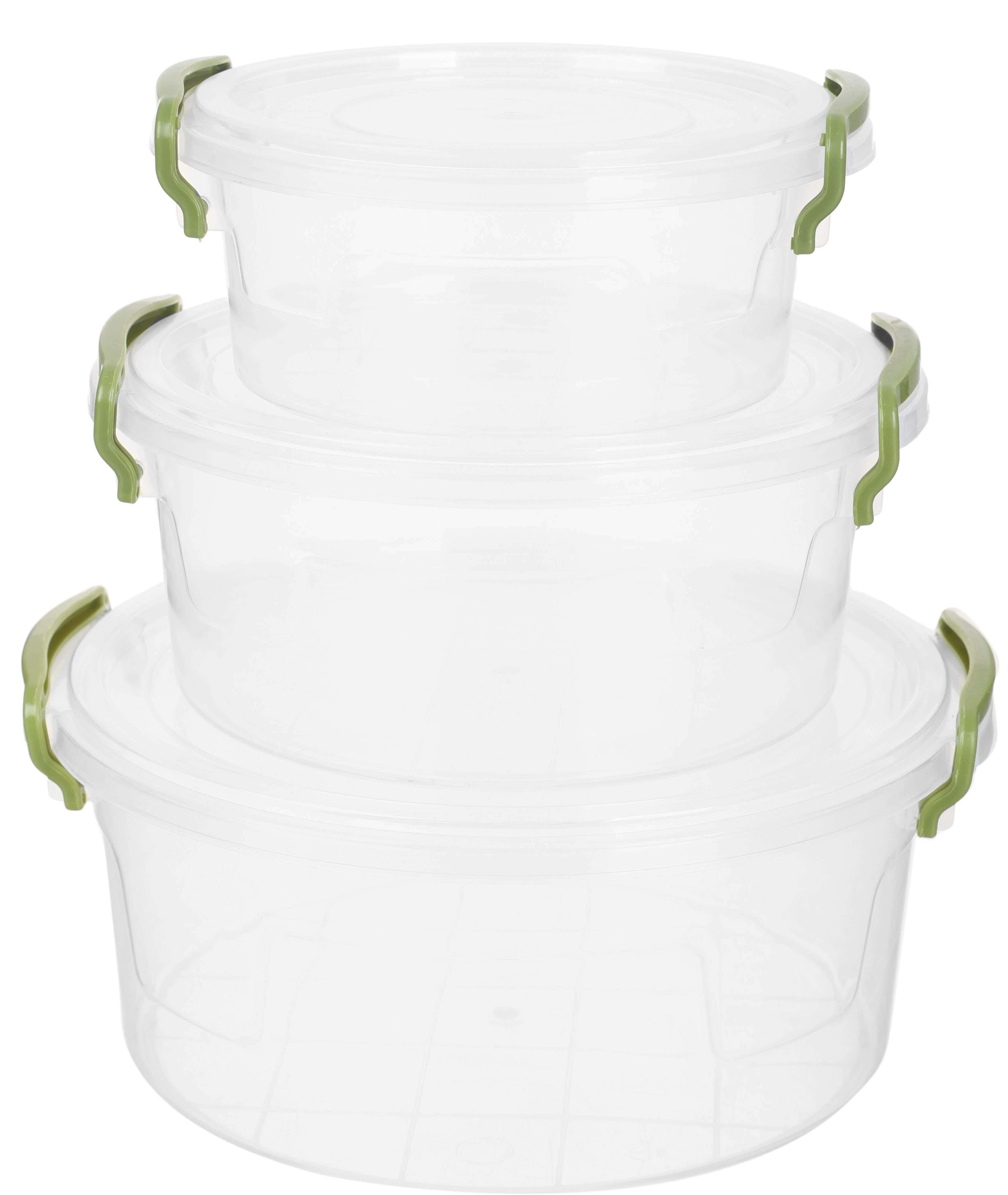 Al Wataneya Plastic Fridge Box Set, 3 Pieces - Clear