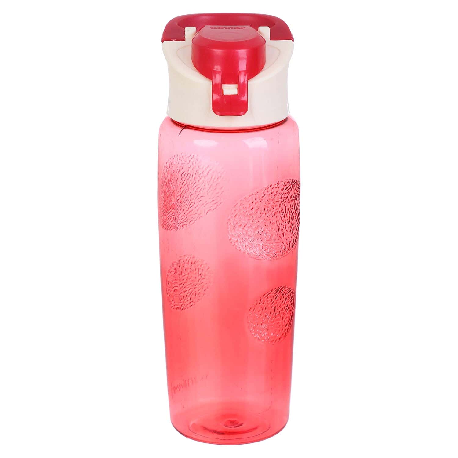 Winner Plast Water Bottle with Clips Lid, 640 ml - Red