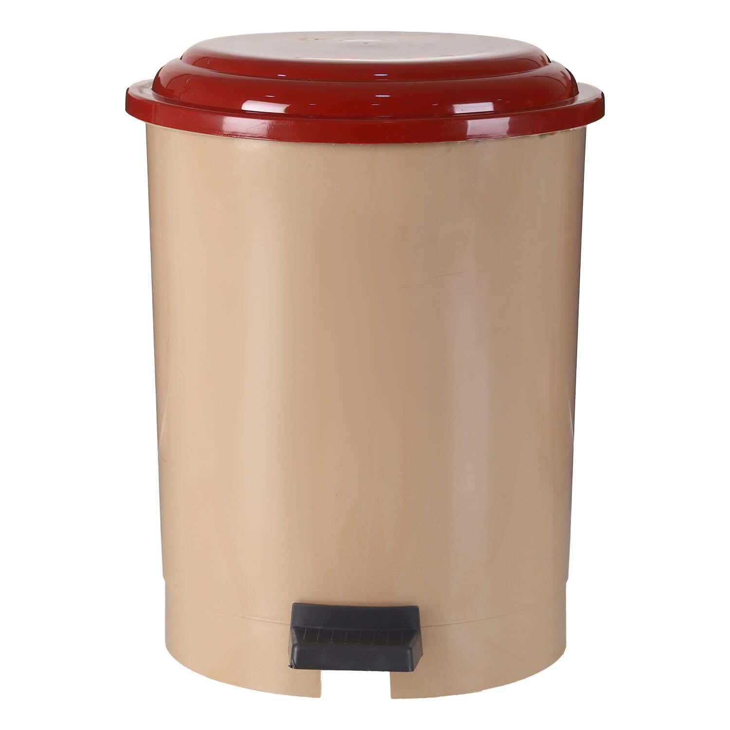 El Hoda Trash Bin with Pedal, 12 Liter - Beige