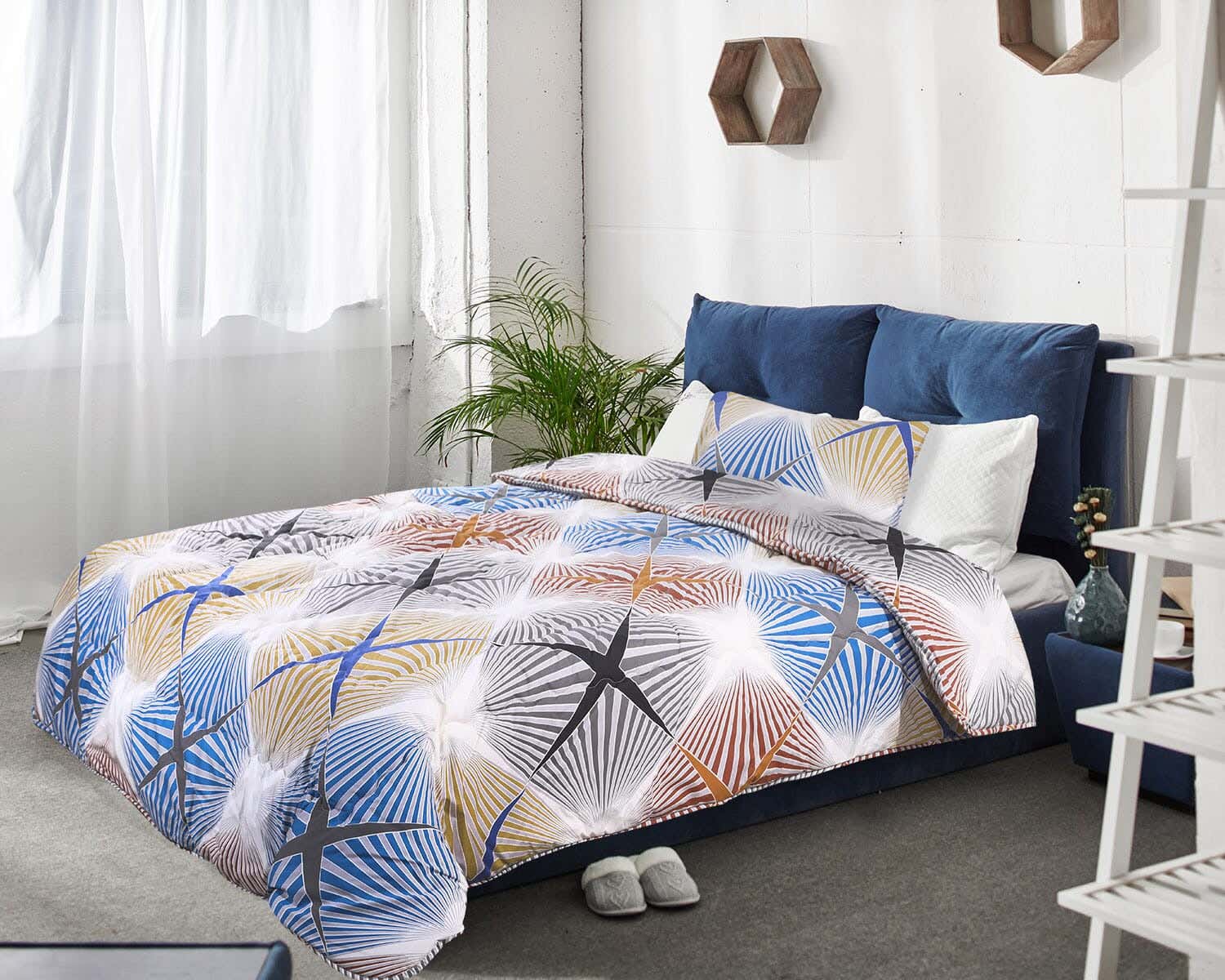 Forbed Cotton Quilt Set, 2 Pieces, 170×220 cm - Grey