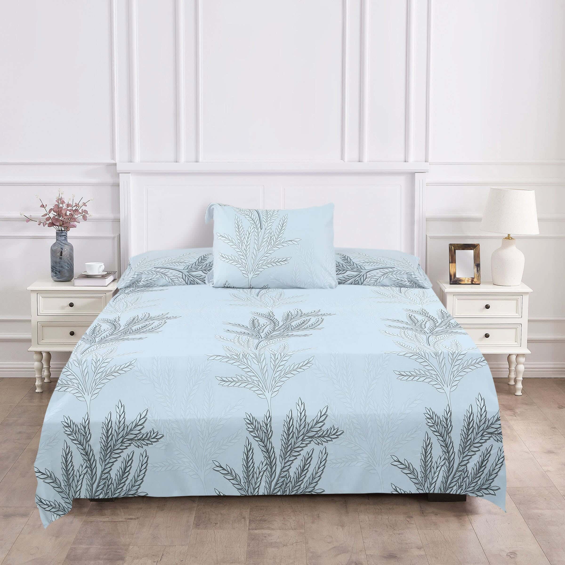 For Furniture Microfiber Bed Sheet Set Youth, 6 Pieces, 240×190 cm, 2400 gm - Grey