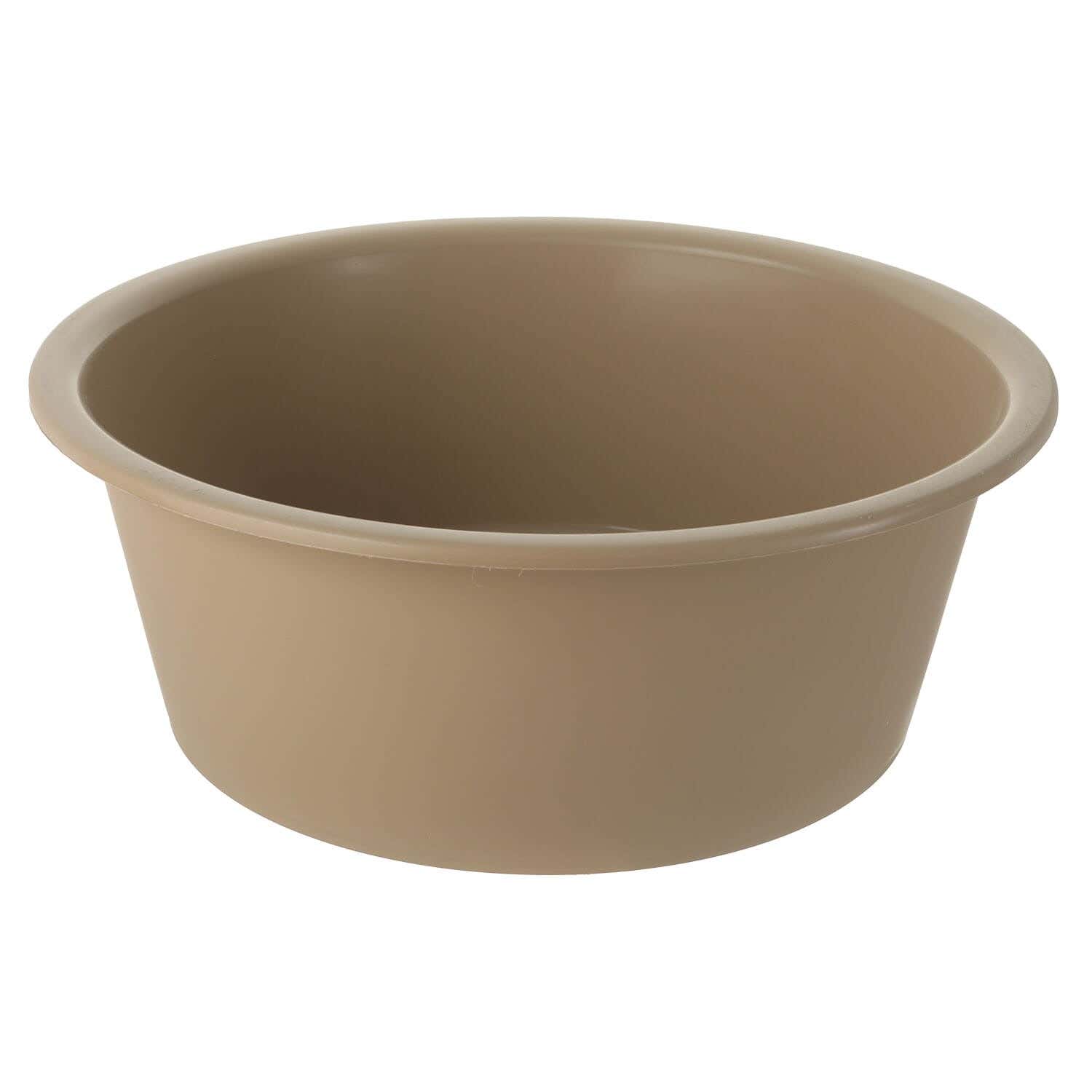 Max Plast Round Plastic Washing Dish, 5 Liters - Beige