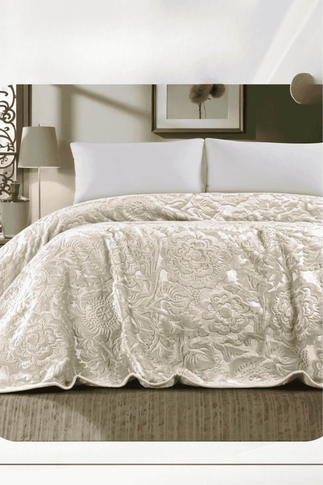 Rimas Blanket, 240x220cm, Soft - Beige