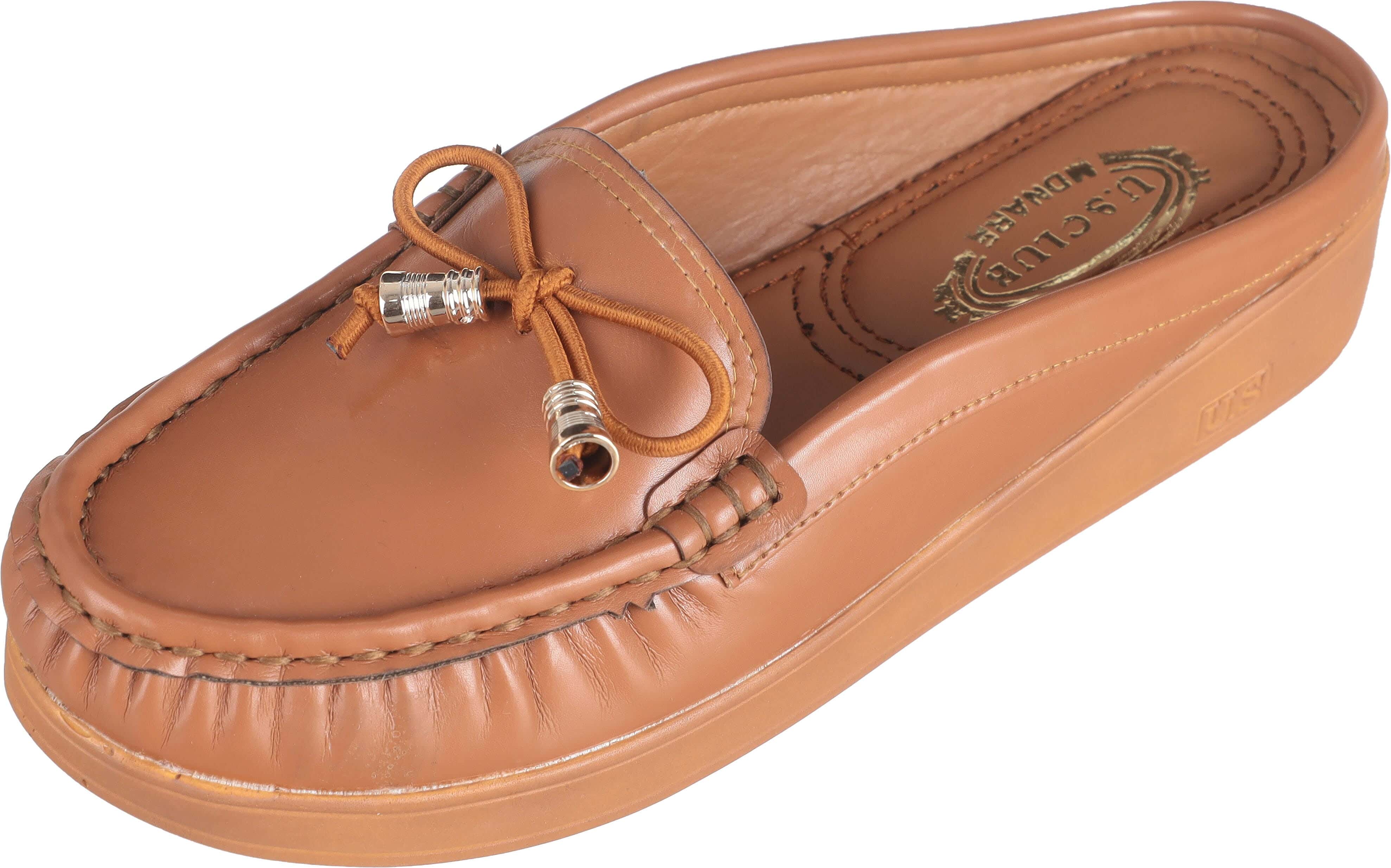 Leather Slip-On Shoes For Women