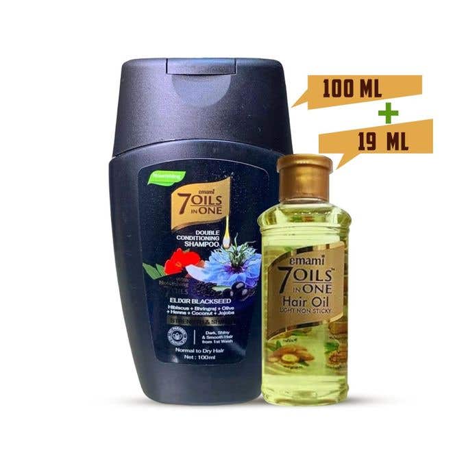 Front Hair Oil, 7 in 1 with Front Shampoo, Hair Moisturizing, Enriched with Black Seed - Multi-Color