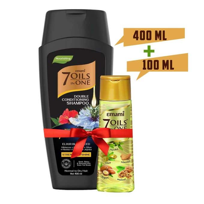 Front Hair Oil, 7 in 1 with Front Shampoo, Hair Moisturizing, Enriched with Black Seed - Multi-Color