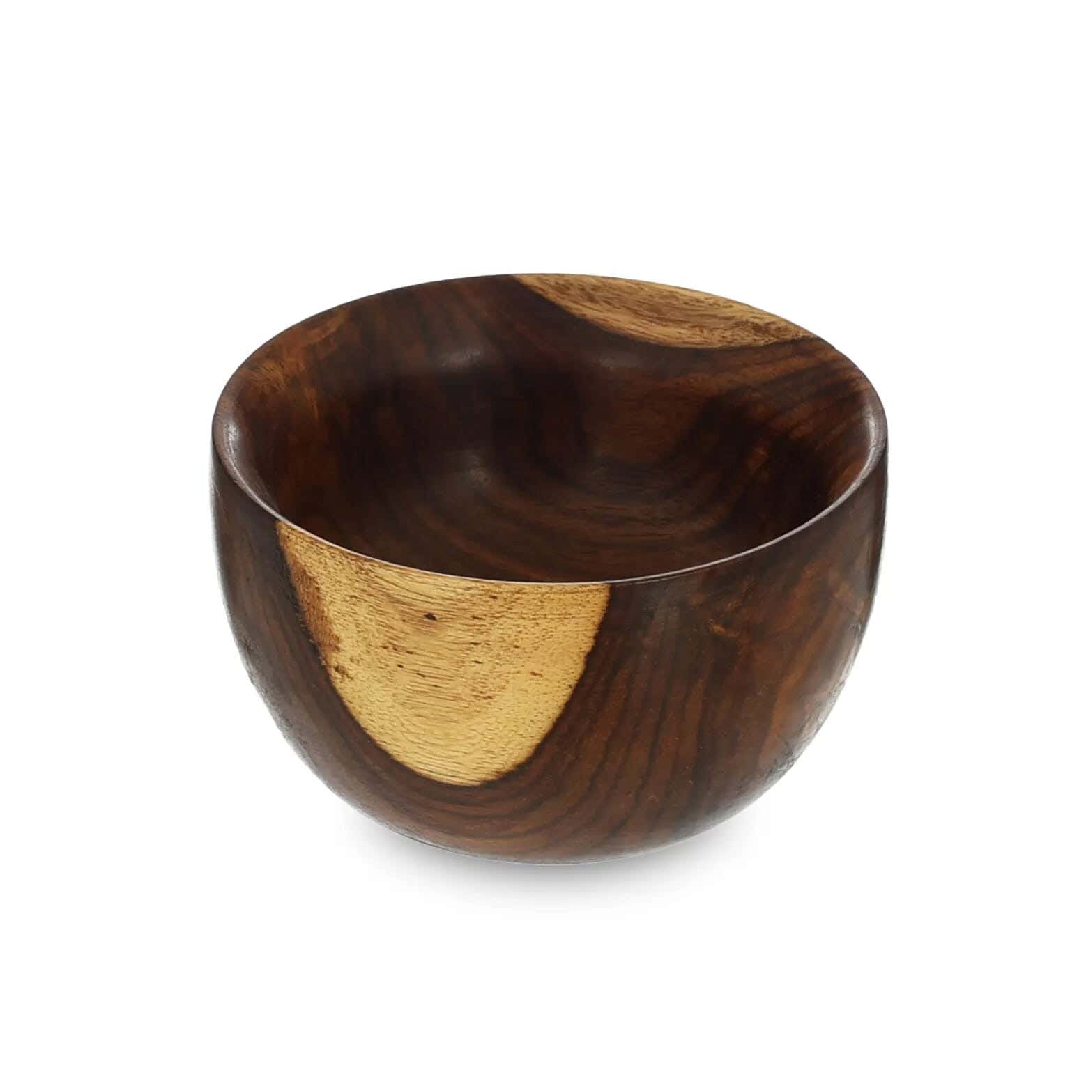 Serving Bowl, Small Size 10X5 Cm, Round, Natural Wood - Wooden