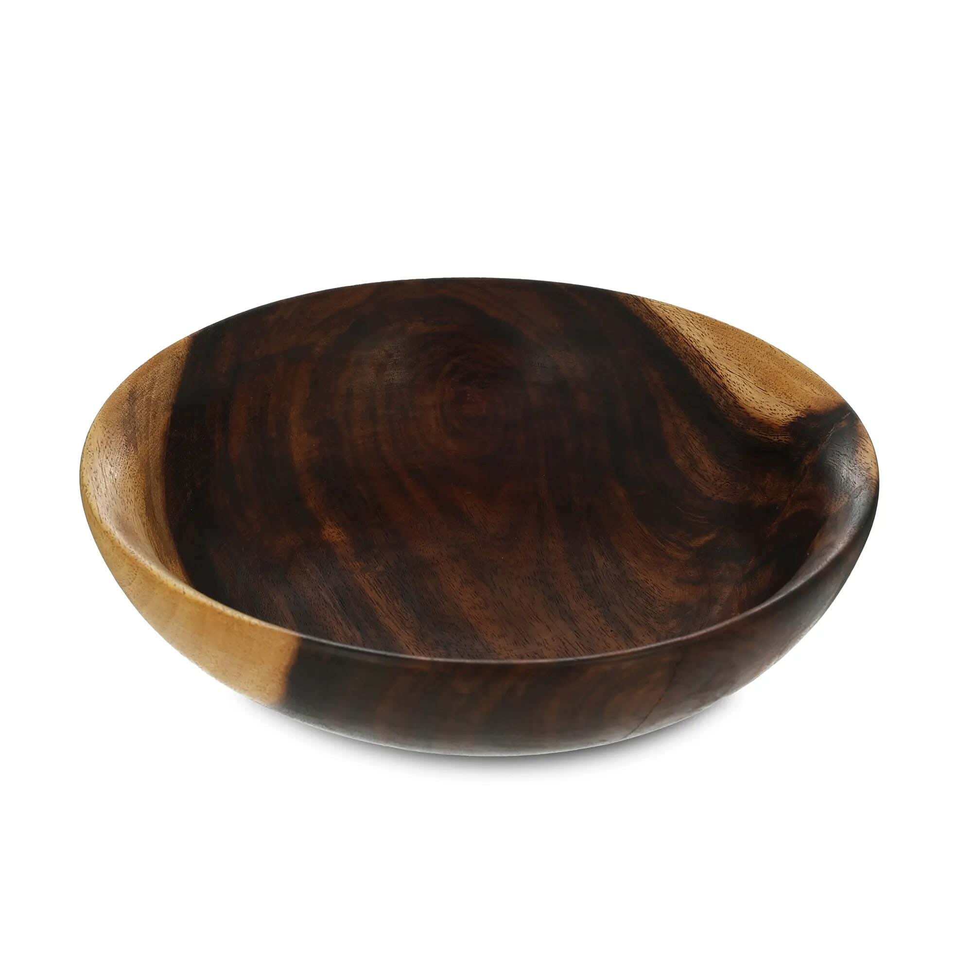 Serving Bowl, Large Size 30 X 7 Cm, Round, Natural Wood - Wooden