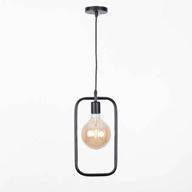Metal Chandelier Pendant With Rust-Resistant Metal Coating, 10 X 18 X 80 Cm - Black