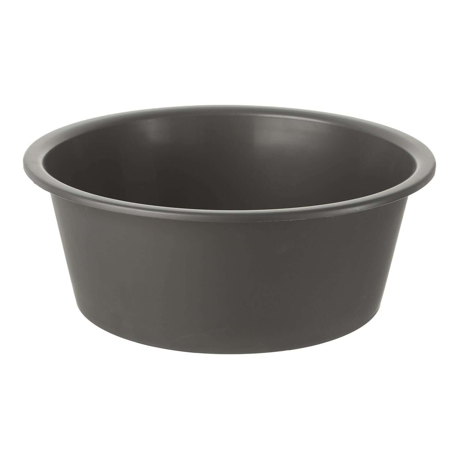 Max Plast Round Plastic Washing Dish, 5 Liters - Dark Grey