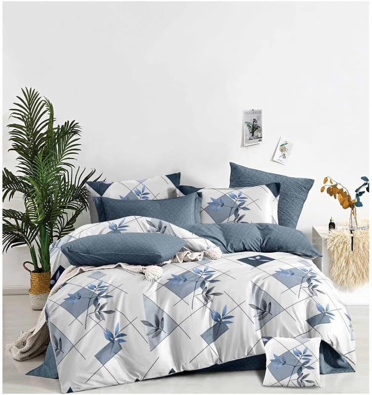 Egyptian Cotton Blend Comforter 230x230 cm, 3 Pieces - Multicolor