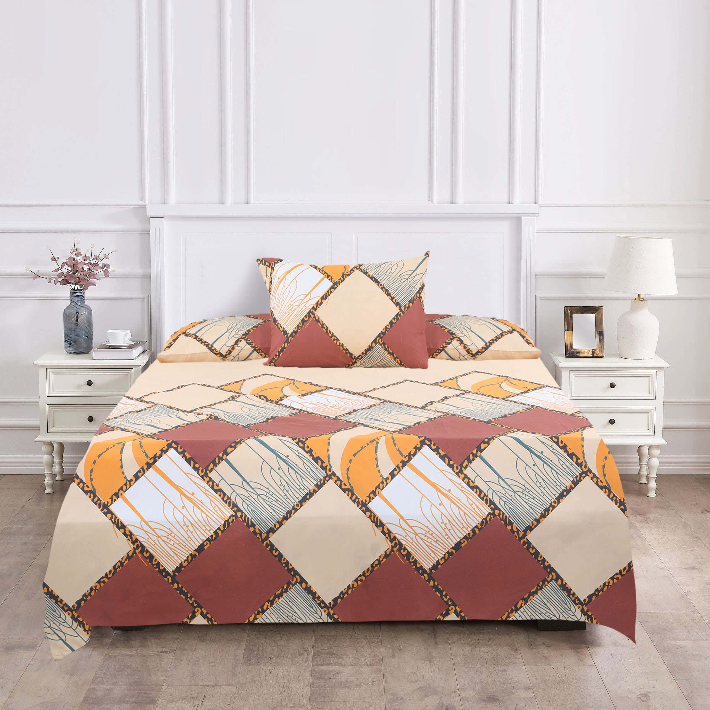 For Furniture Microfiber Bed Sheet Set Youth, 6 Pieces, 240×190 cm, 2400 gm - Multicolor