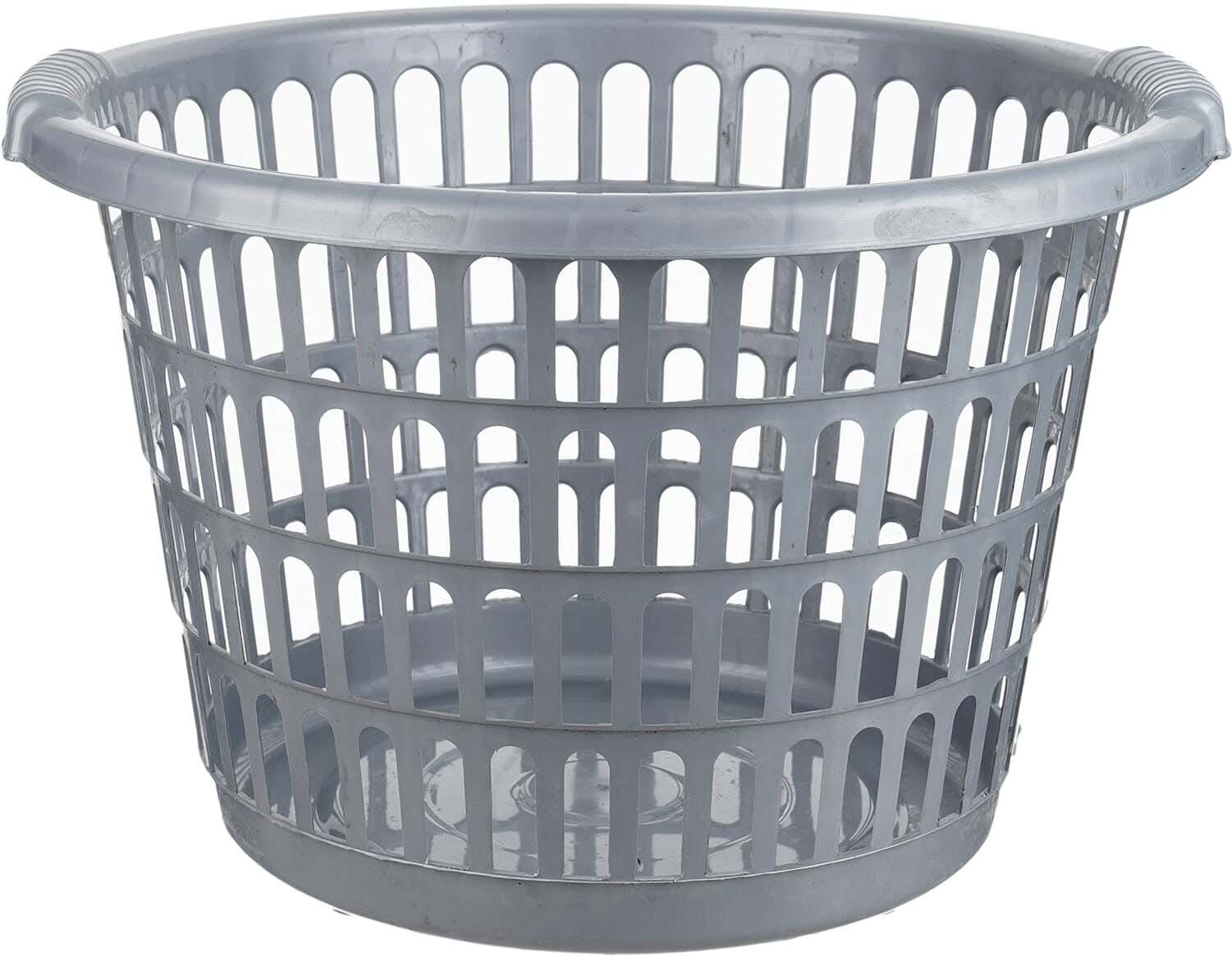 El Hoda Plastic Laundry Basket, 30×45 cm - Grey