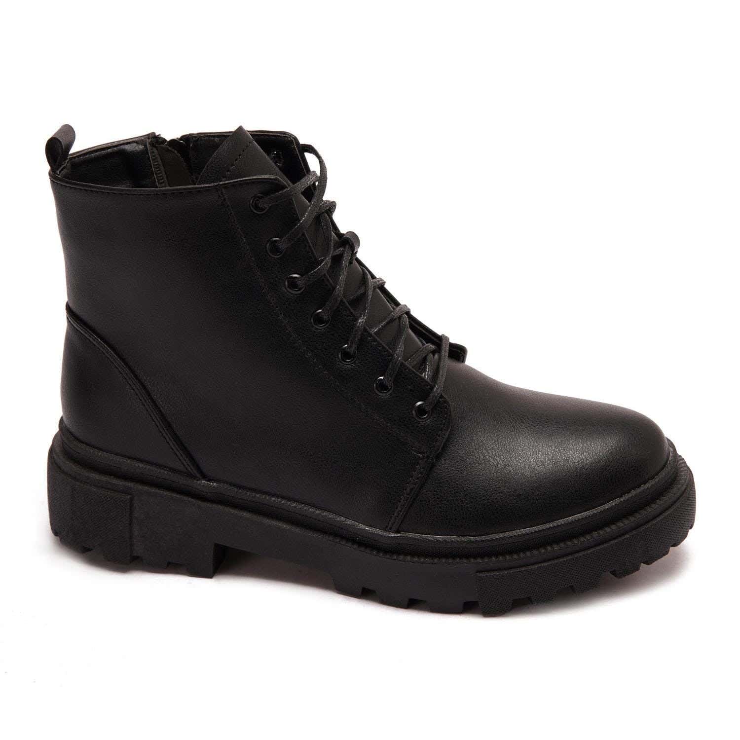 XO Style Leather Ankle Boot For Women