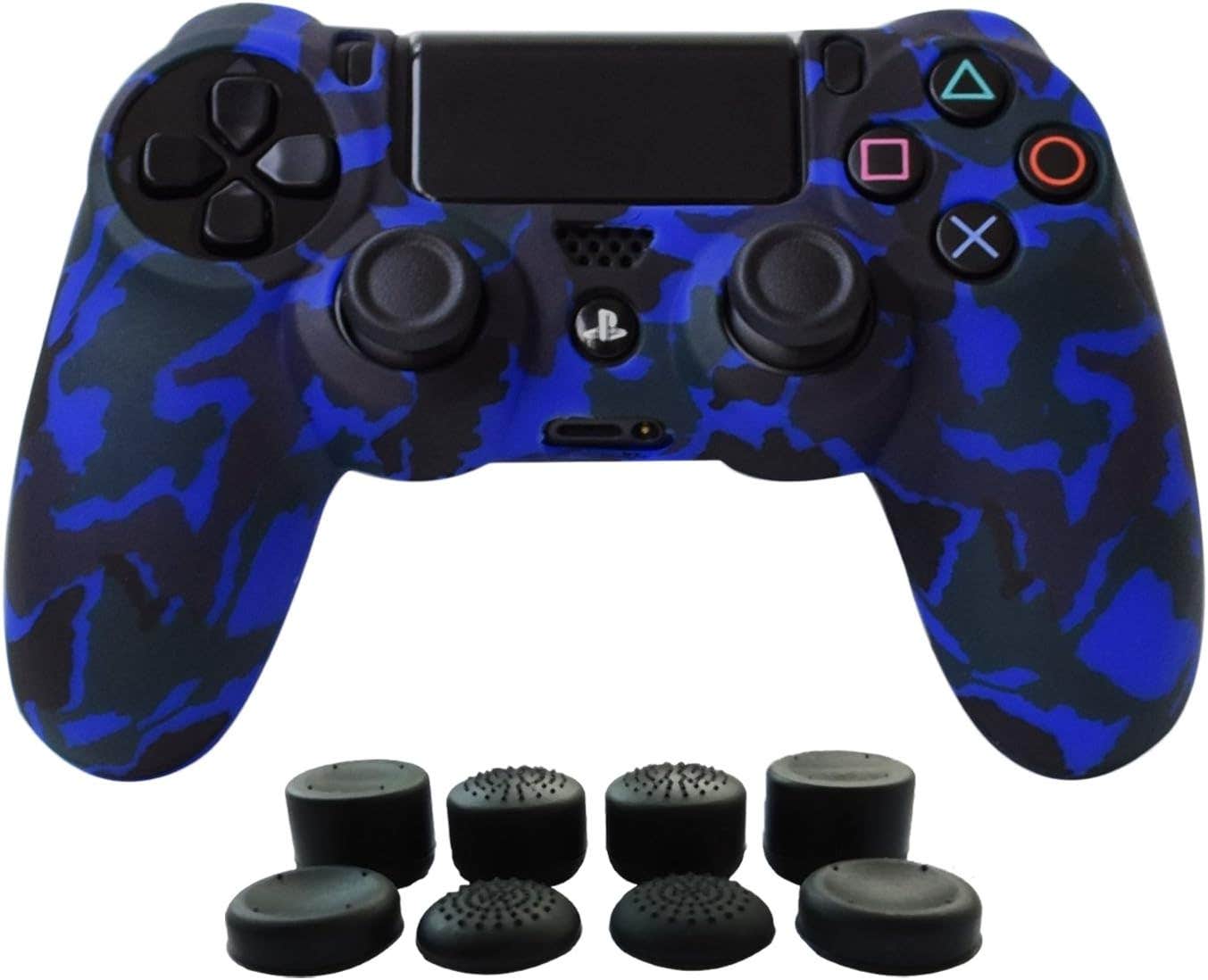 Hikfly Anti-Slip Silicone Controller Cover with Controller Thumb Grips Caps for PlayStation 4, 9 Pieces