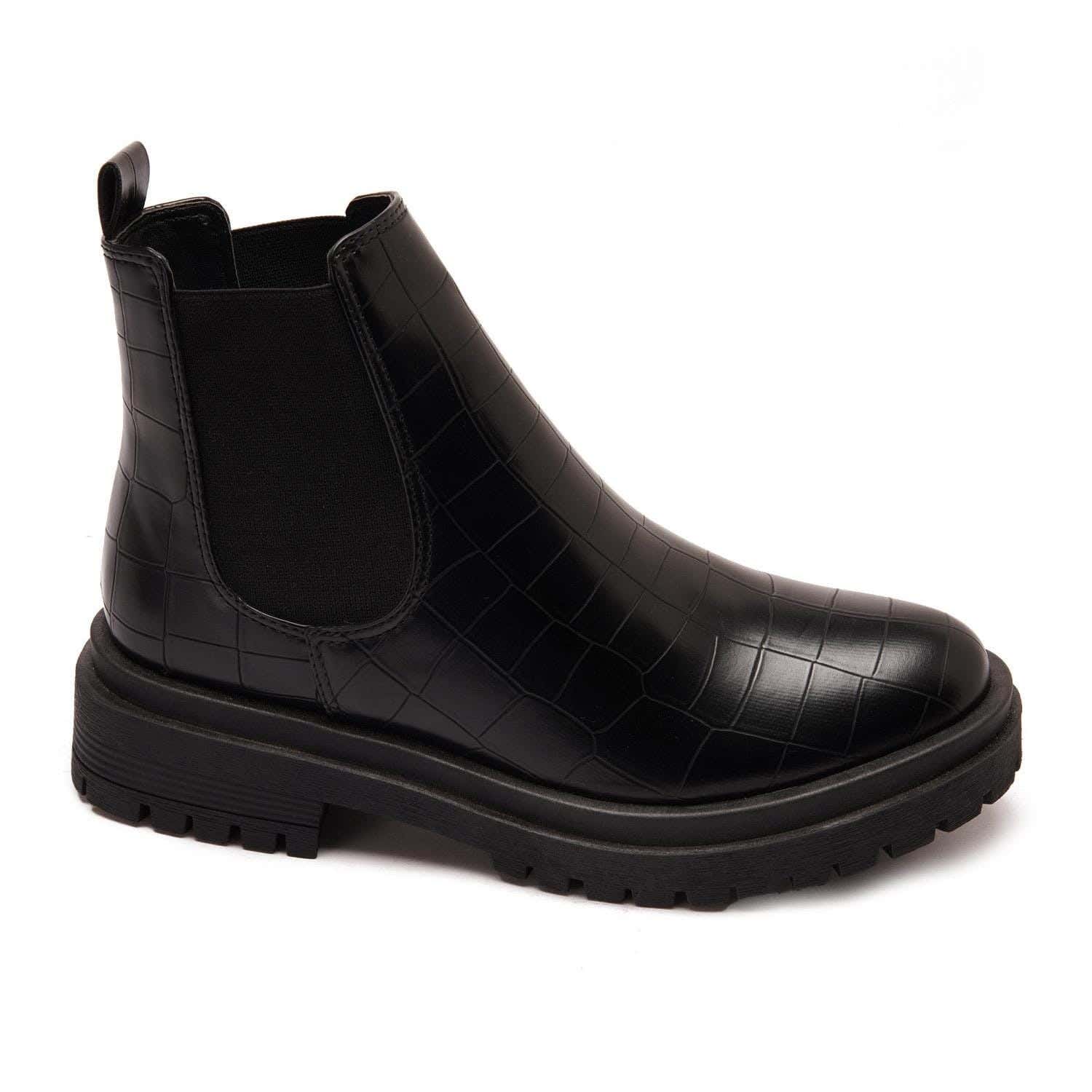 XO Style Leather Ankle Boot For Women