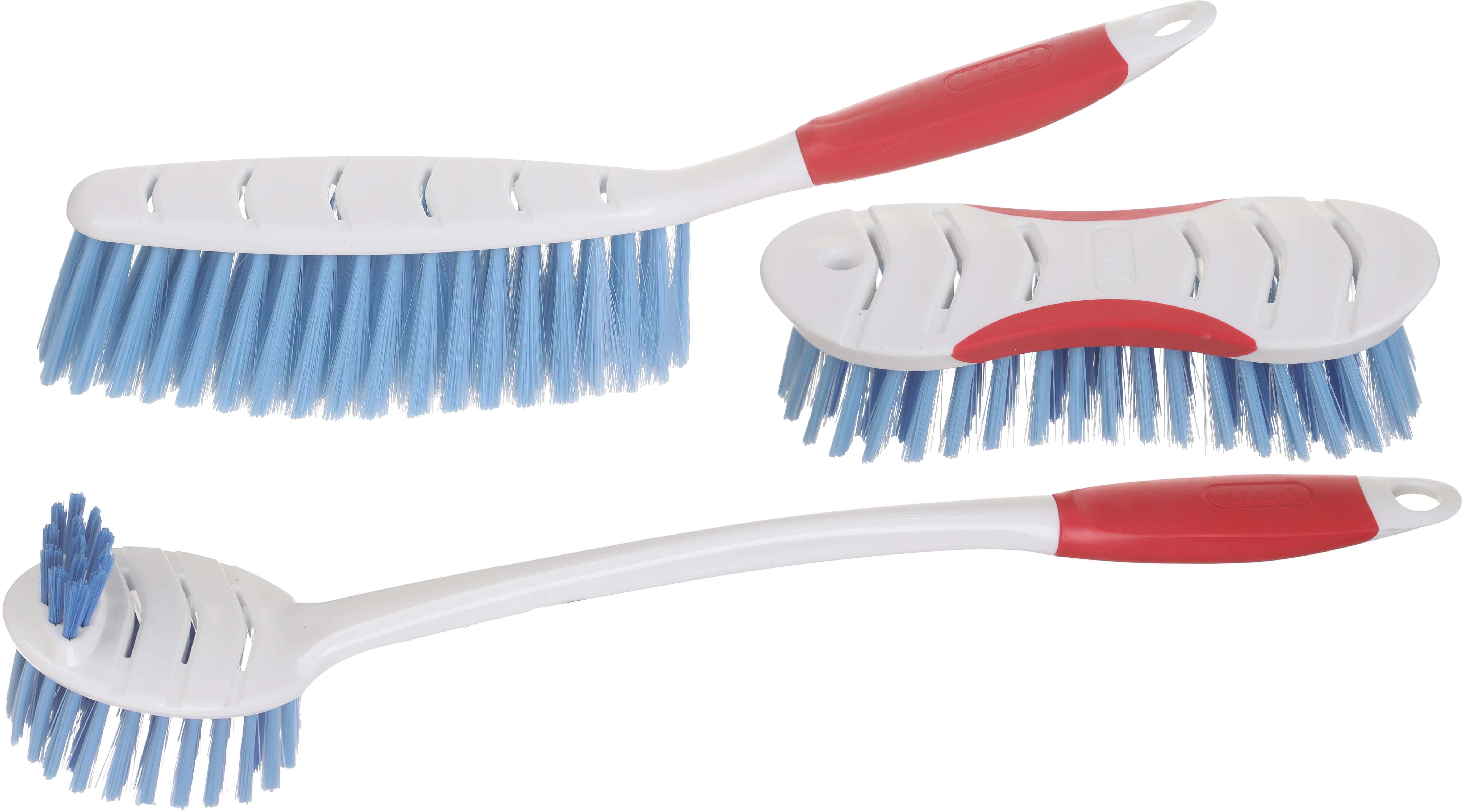 Liao Plastic Brush Set, 3 Pieces - Multicolor