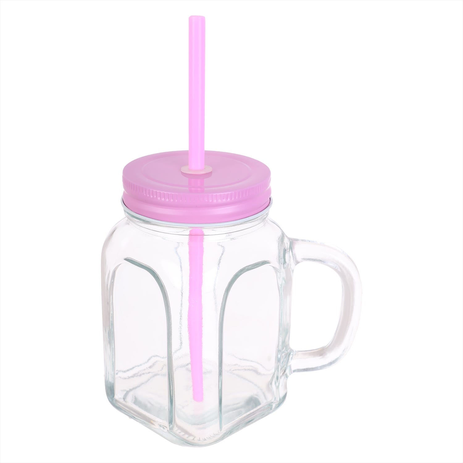 Danta Glass Mug With Shalimoh, 450 ml - Clear Pink