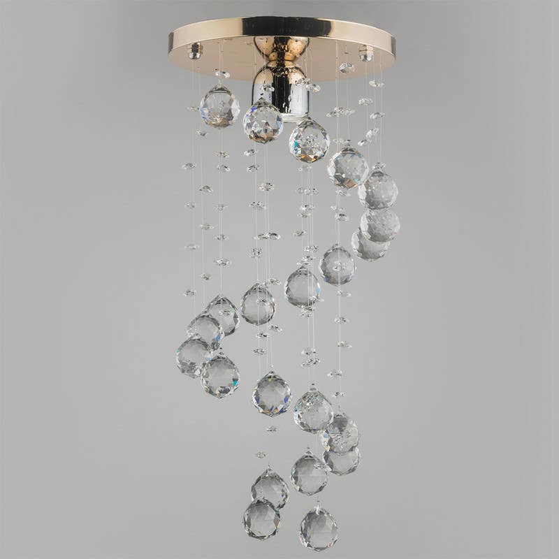 Crystal Chandelier, 25×25×45 cm - Gold