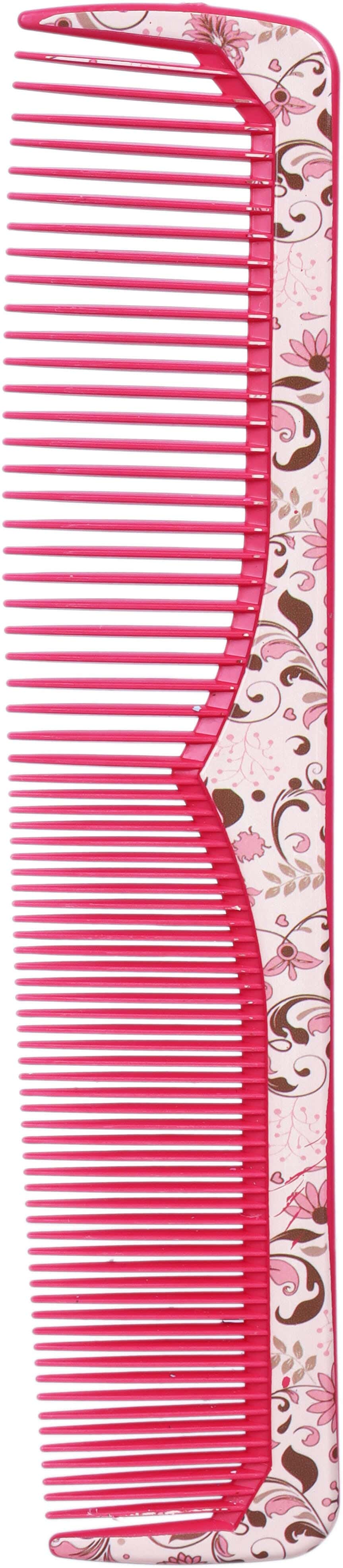 Plastic Hair Comb for Hair Styling, 2 Sides, 21.5 cm - Red
