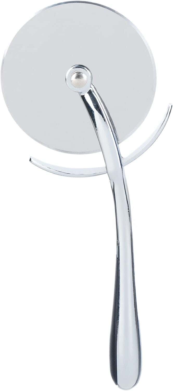 Stainless Steel Pizza Slicer, Metal Handle, 19 cm - Silver