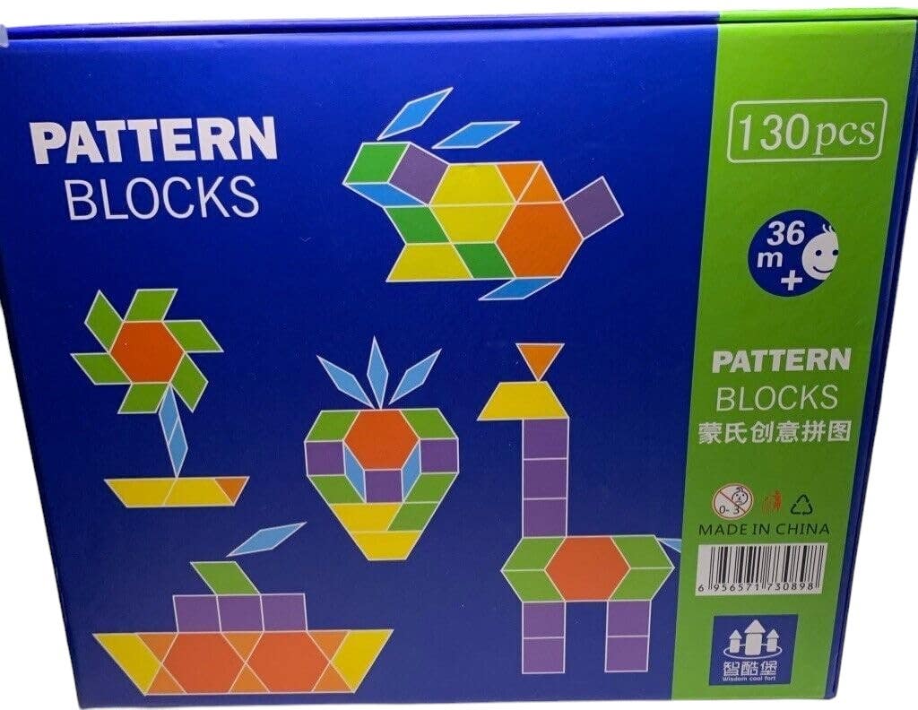 Geometric Shapes Design Puzzle Set, 130 Pieces - Multicolor