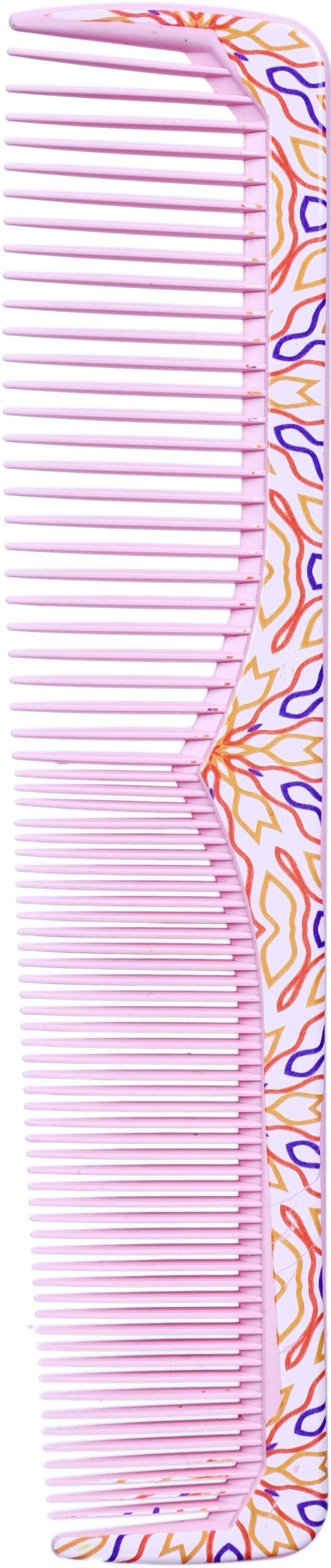 Plastic Hair Comb for Hair Styling, 2 Sides, 21.5 cm - Rose