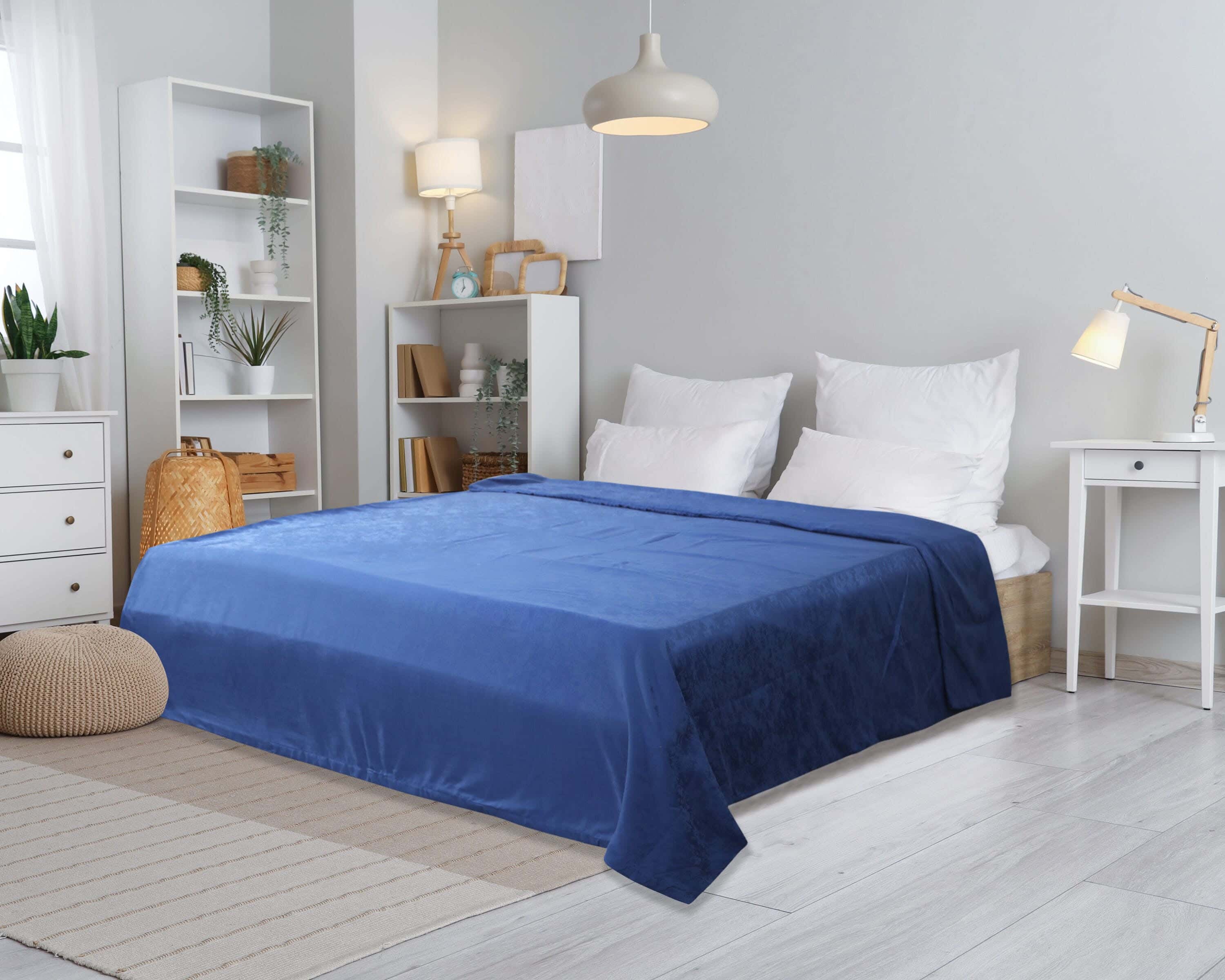 Al Maamoun Cotton Quilt Cover, 180×240 cm, 770 gm - Navy