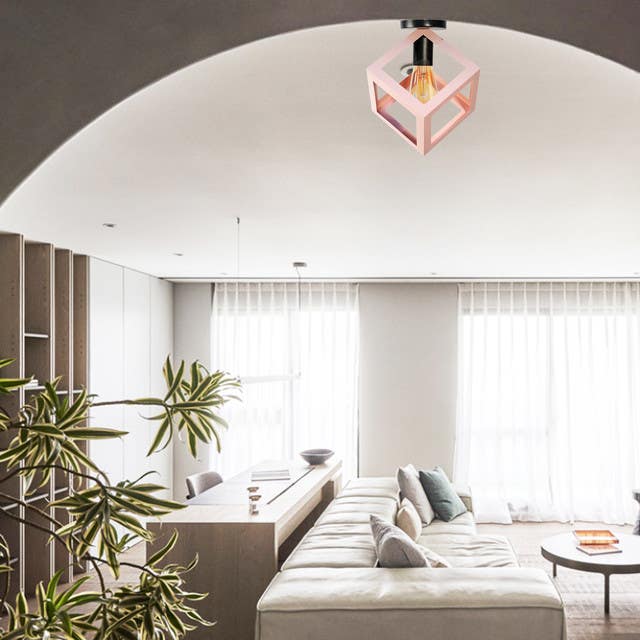 Modern Ceiling Chandelier, 21x21x21 cm - Rose