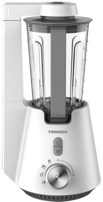 Tornado TVBL-1000LI Vacuum Blender, 1000 Watt, 1.5 Liter, Extra 0.6 Liter Bottle - White